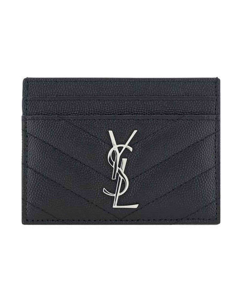 Saint Laurent Black Leather Card Holder Glam Steals