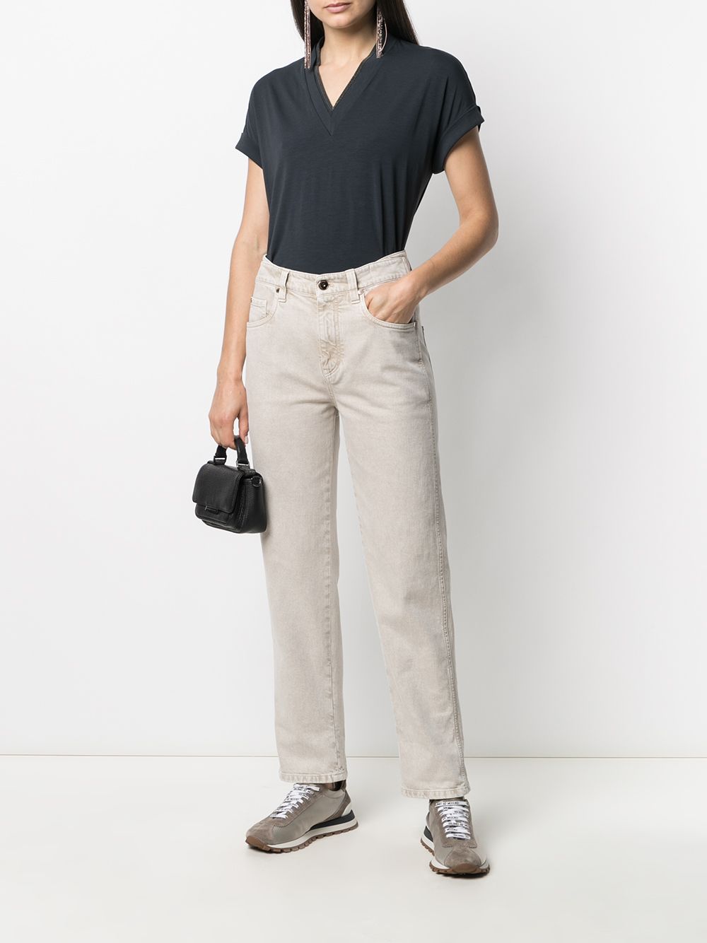 Brunello Cucinelli T-Shirt And Blue Polo