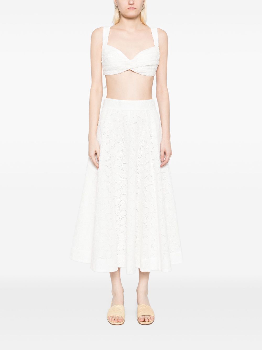 Zimmermann White Skirt