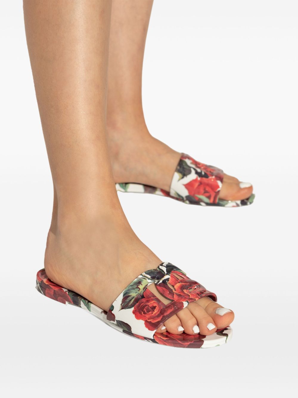 Dolce & Gabbana Floral Print Slides