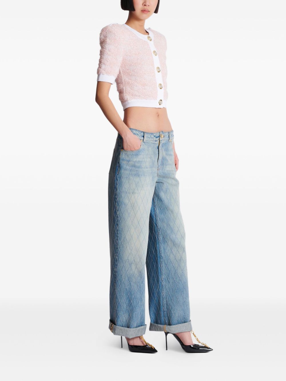 Balmain Cropped Cardigan Glam Steals