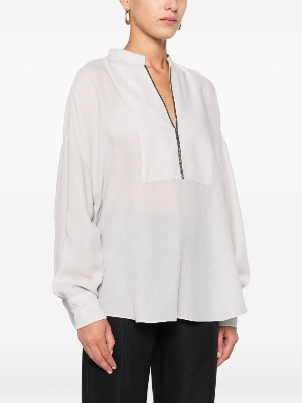 Brunello Cucinelli Light Grey Shirt Glam Steals