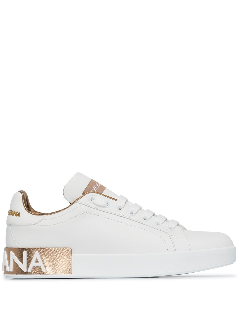 Dolce & Gabbana Golden Sneakers Glam Steals