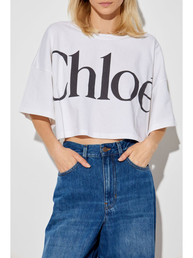 Chloé White Polo T-shirt