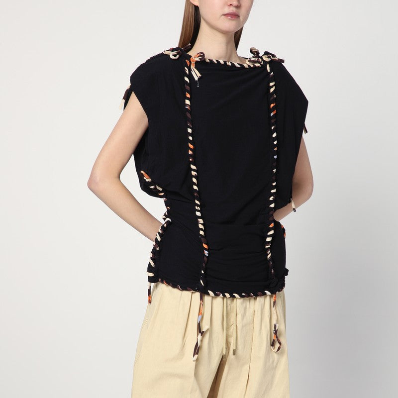 Isabel Marant Black Cotton Top Zohra Glam Steals
