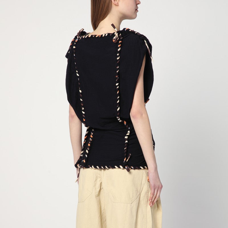 Isabel Marant Black Cotton Top Zohra Glam Steals