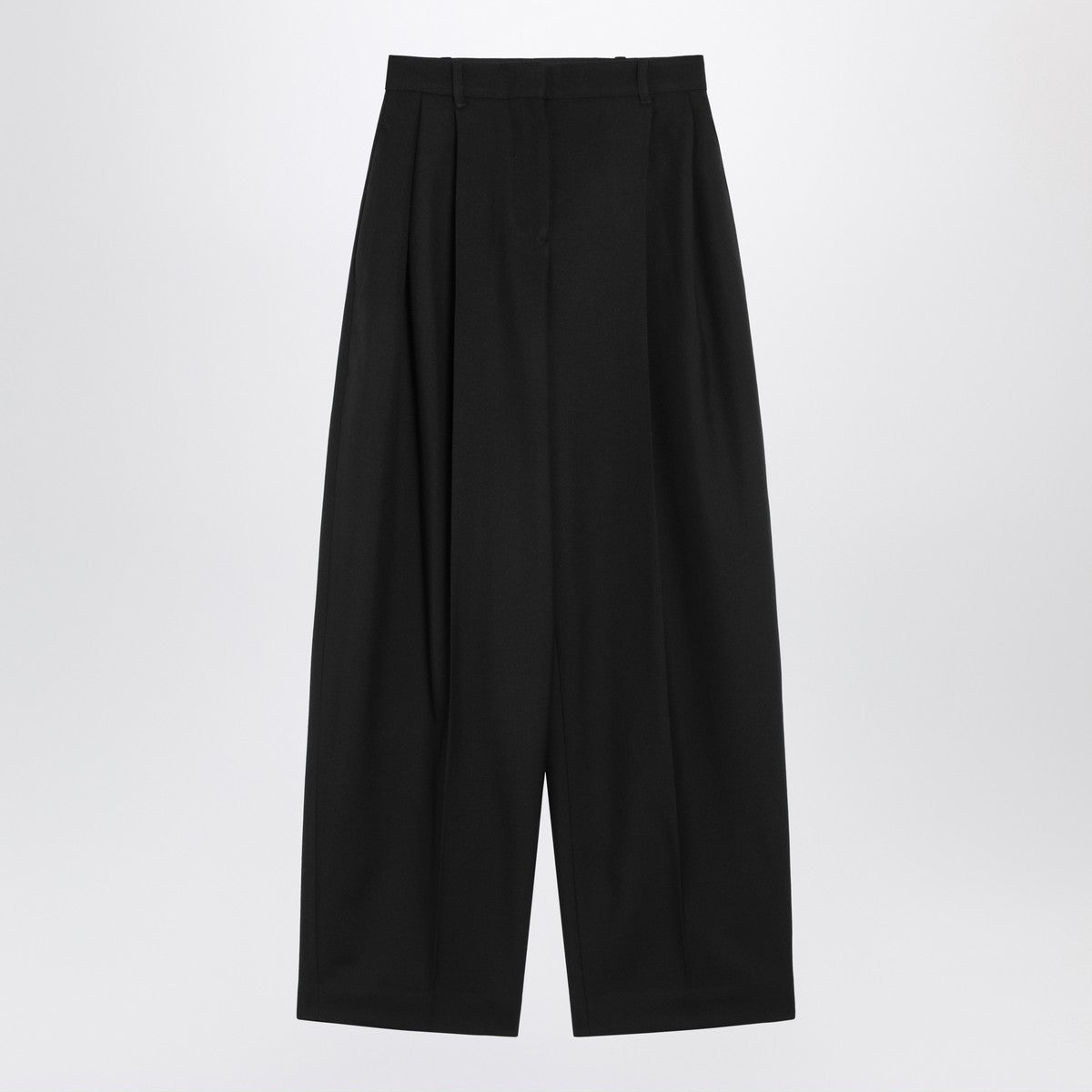 JACQUEMUS Black wide pleated trousers Glam Steals