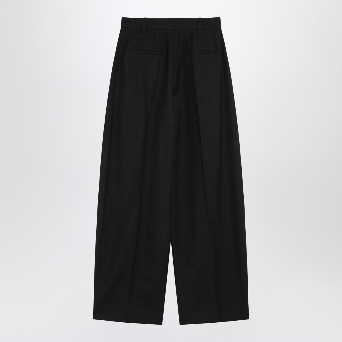 JACQUEMUS Black wide pleated trousers Glam Steals