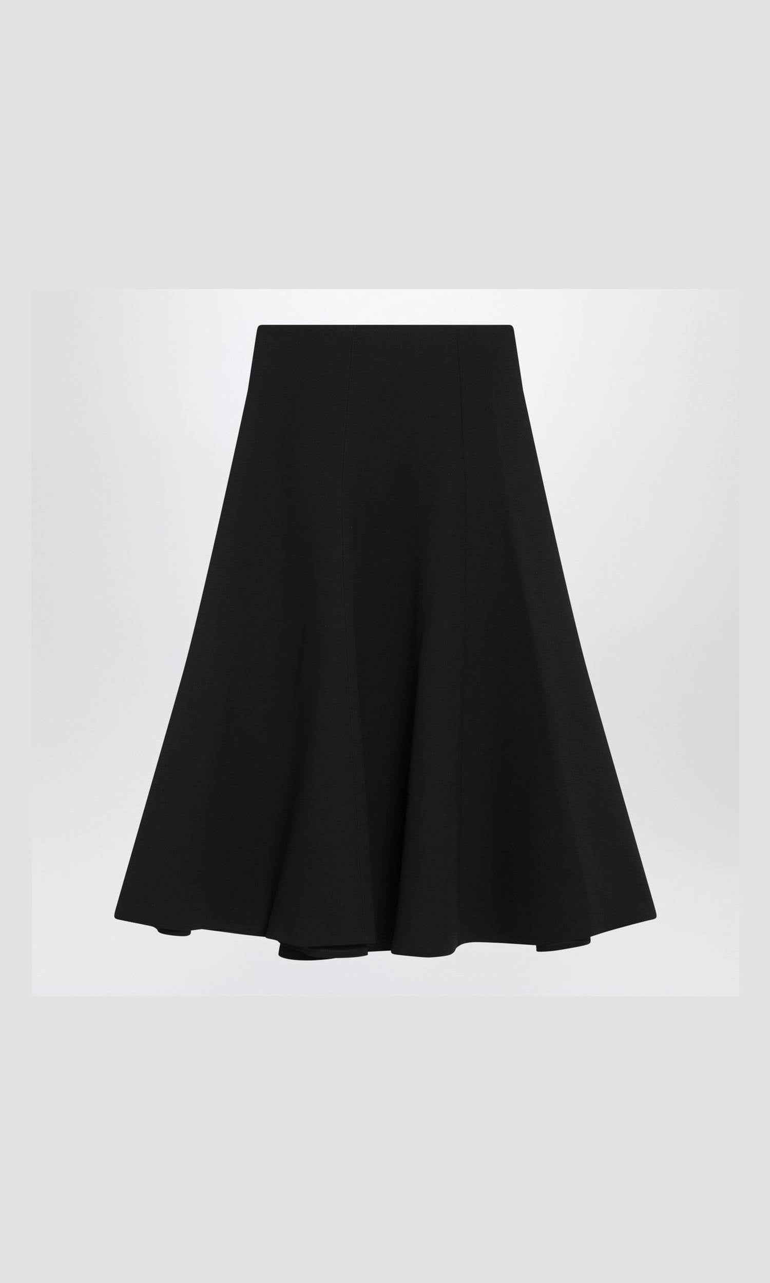 JACQUEMUS Black flared wool skirt Glam Steals