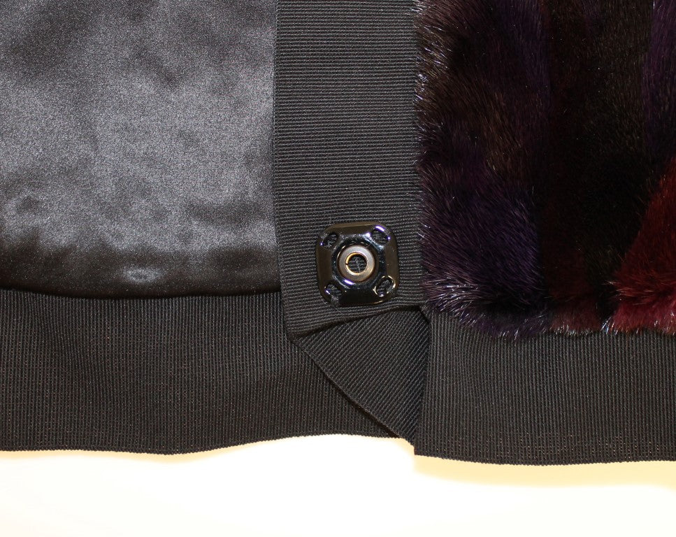 Dolce & Gabbana Exquisite Mink Fur Scarf Purple Wrap