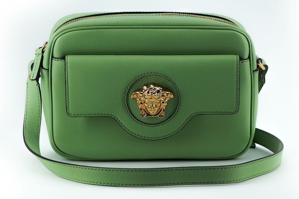 Versace Elegant Leather Camera Case Mint Green Bag
