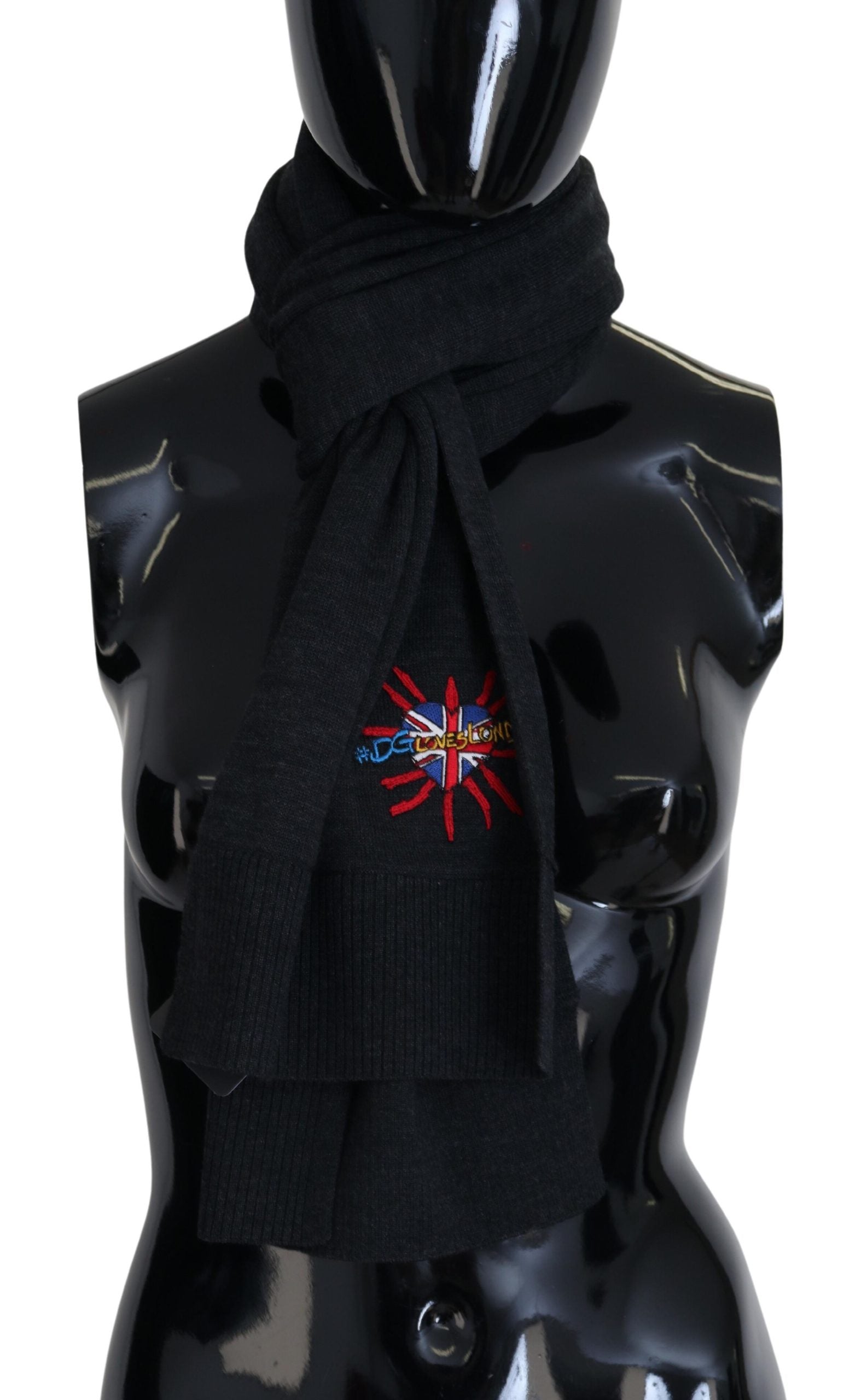 Dolce & Gabbana Elegant Wool Scarf Black Wrap