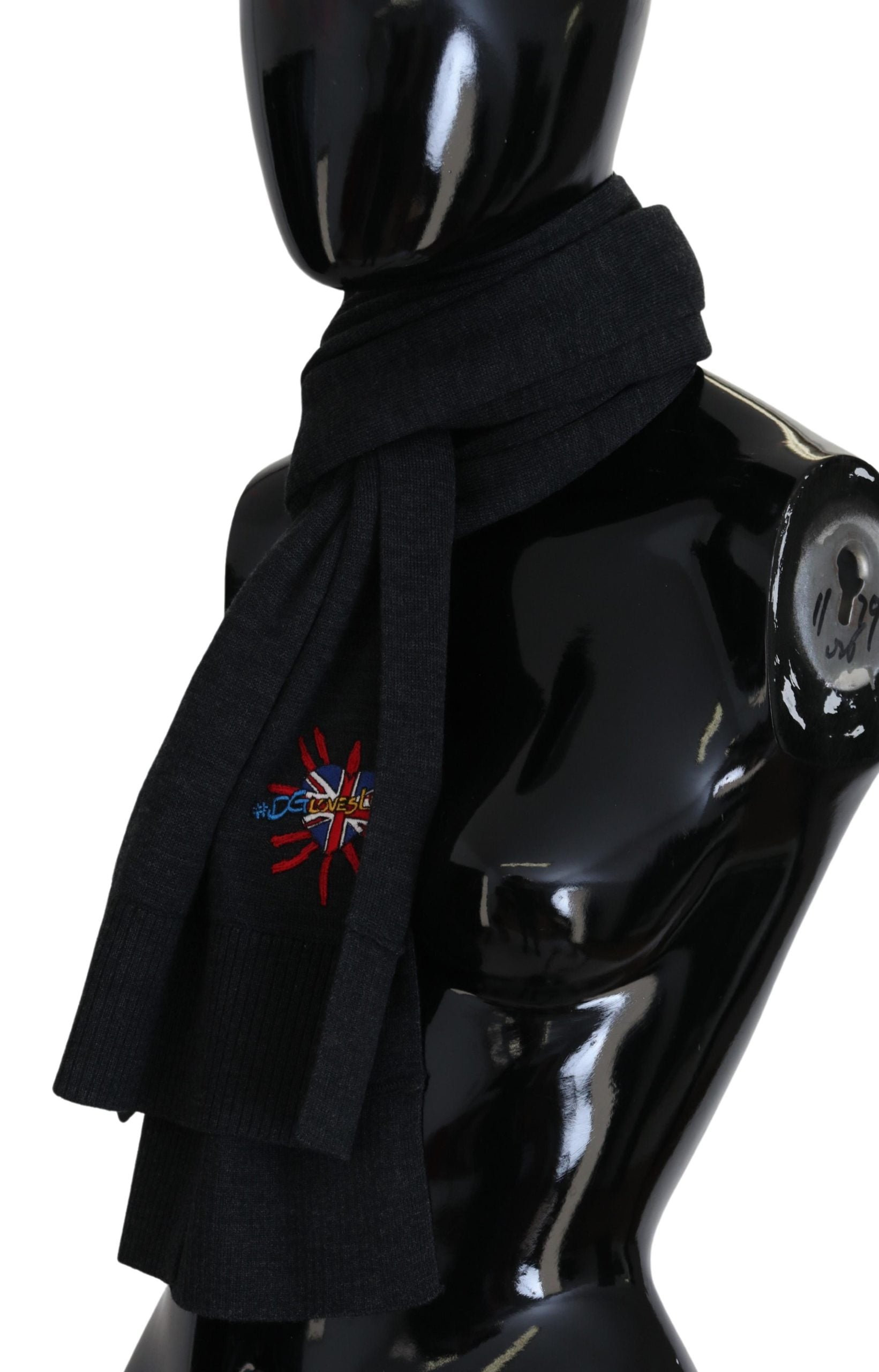 Dolce & Gabbana Elegant Wool Scarf Black Wrap