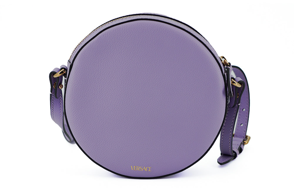 Versace Elegant Round Shoulder Purple Bag