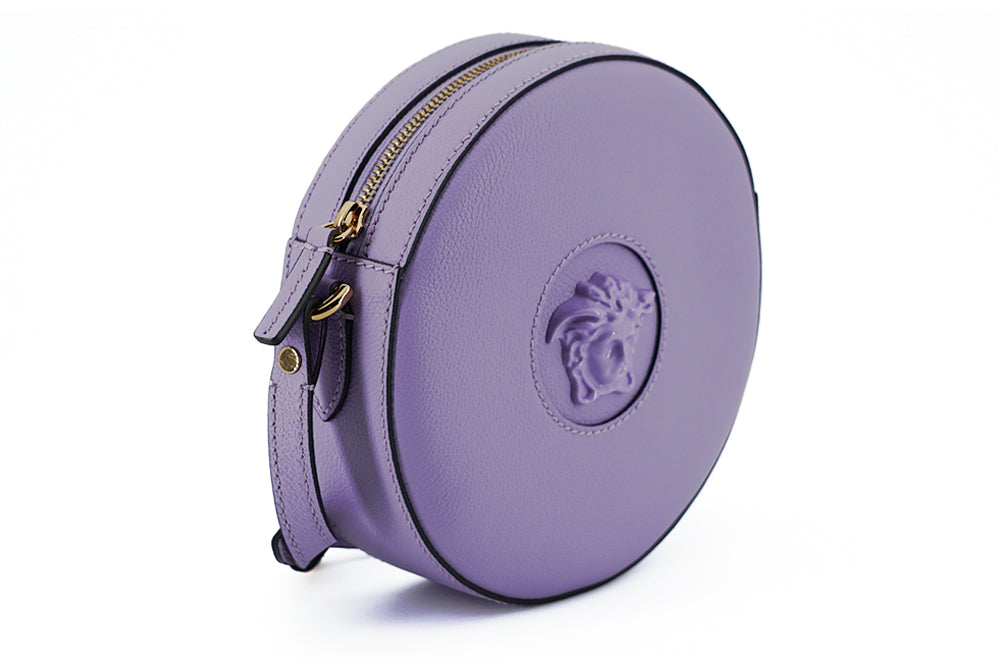 Versace Elegant Round Shoulder Purple Bag