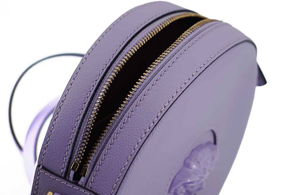 Versace Elegant Round Shoulder Purple Bag
