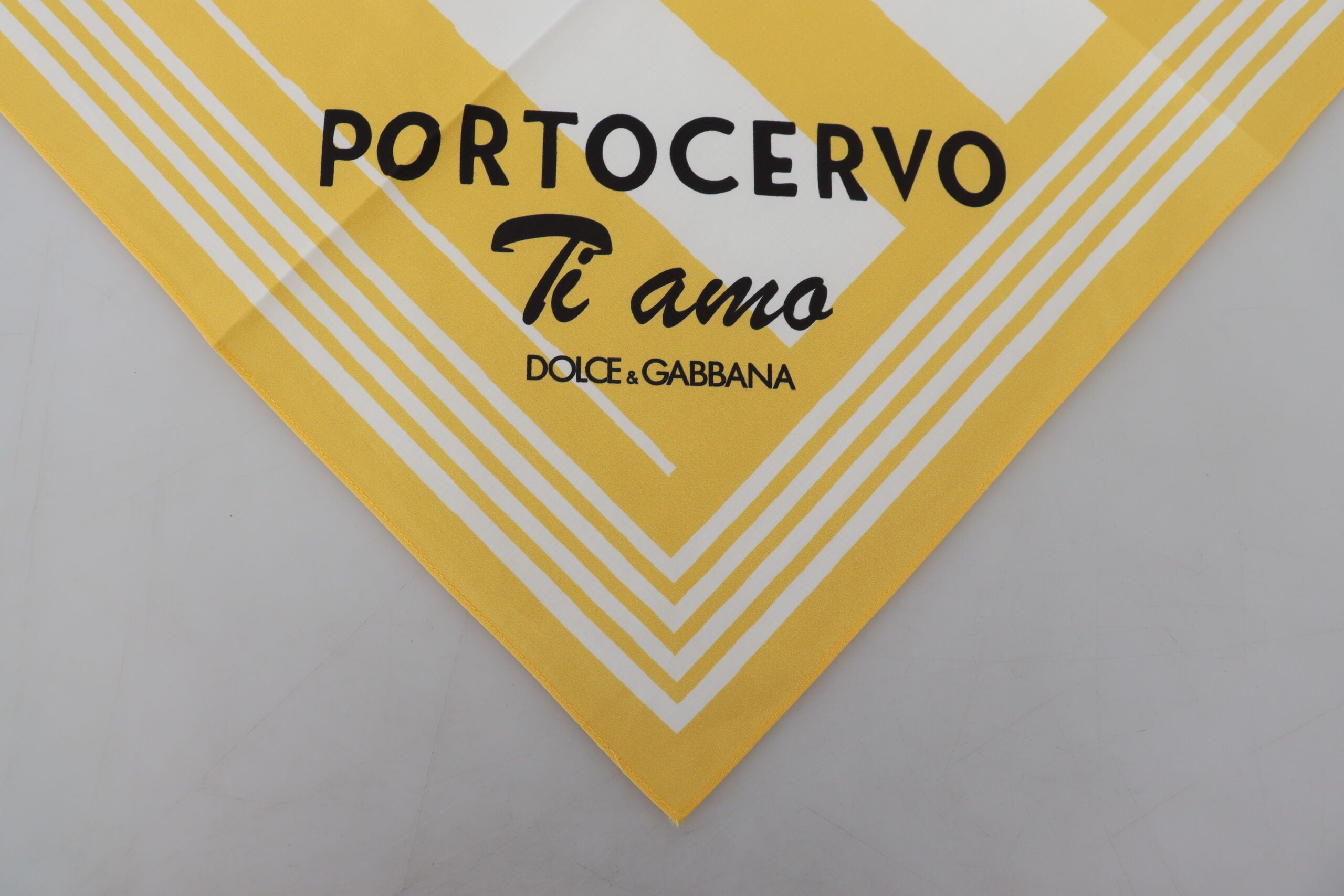 Dolce & Gabbana Elegant Cotton Square Yellow Scarf