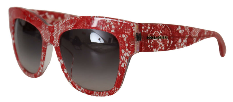 Dolce & Gabbana Red Acetate Rectangle Sunglasses Glam Steals