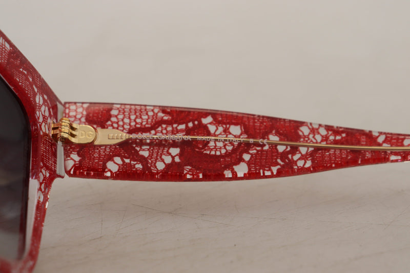 Dolce & Gabbana Red Acetate Rectangle Sunglasses Glam Steals