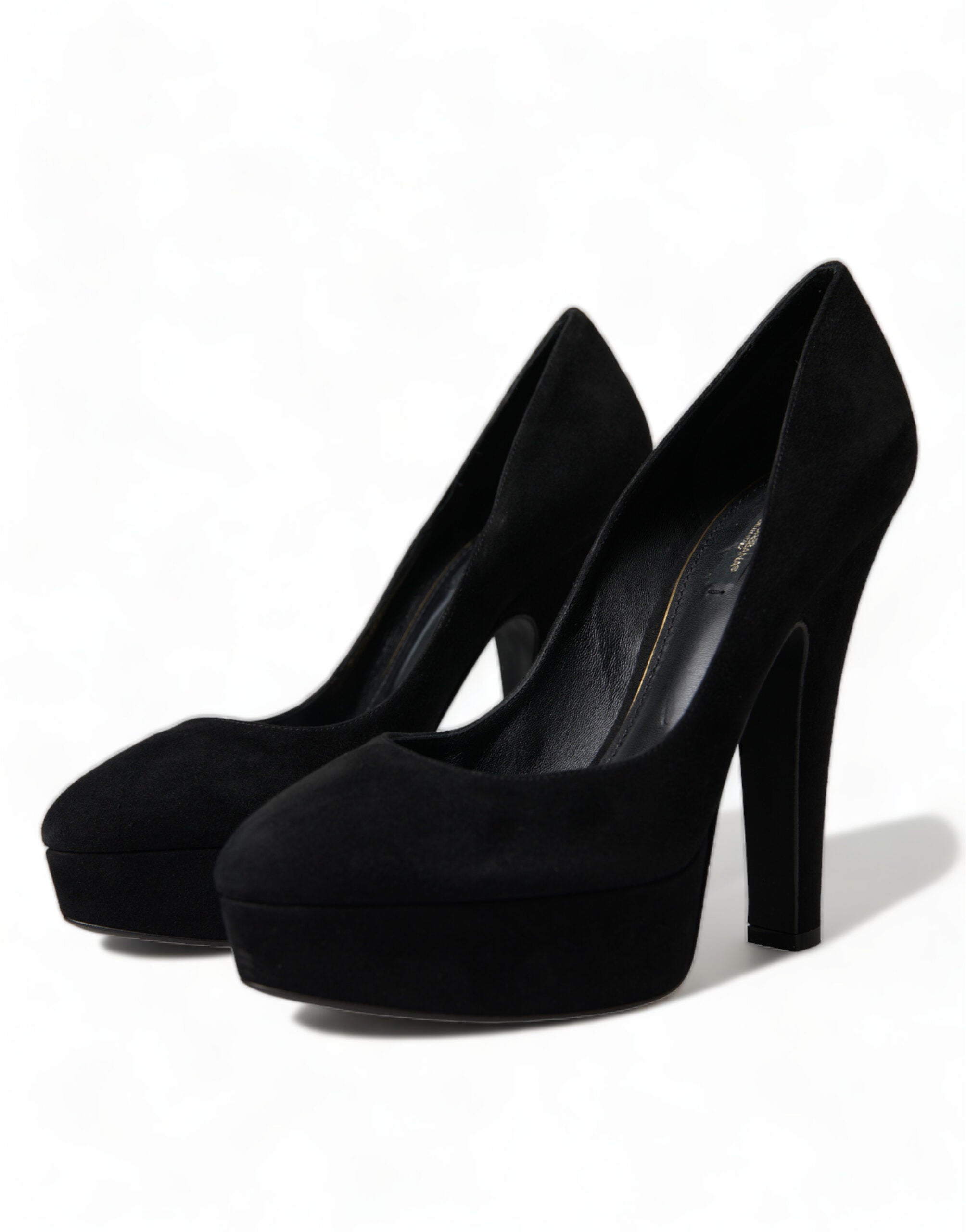 Dolce & Gabbana Suede Heeled Pumps Black Sophistication