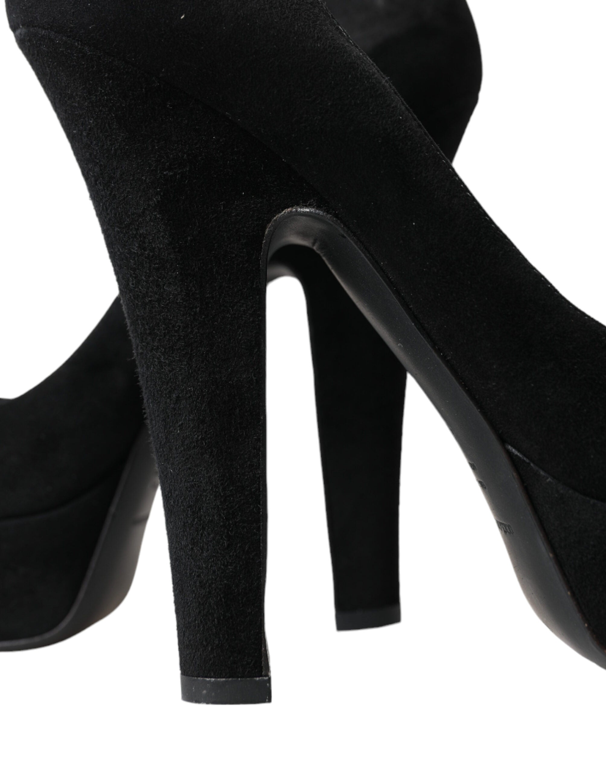 Dolce & Gabbana Suede Heeled Pumps Black Sophistication