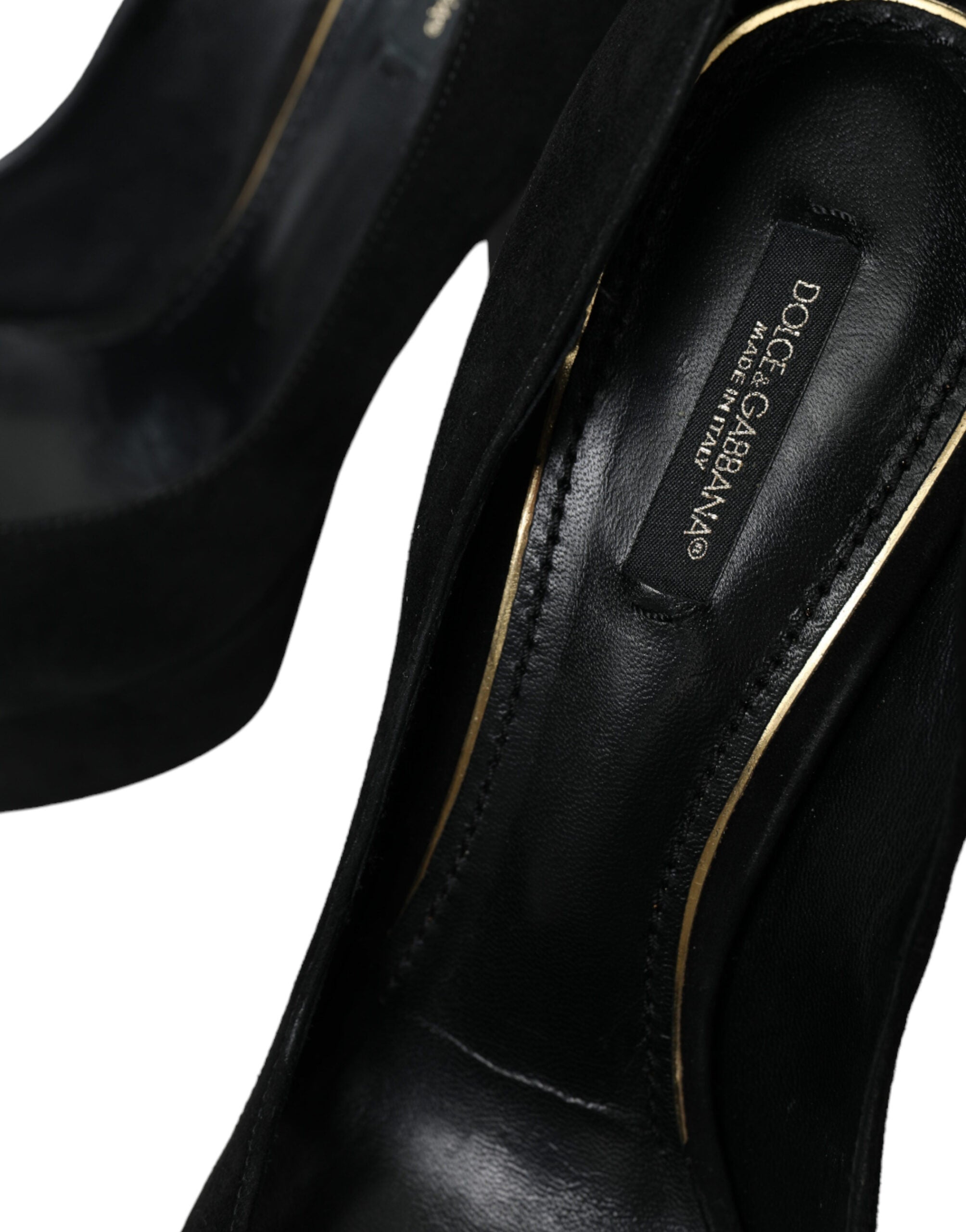 Dolce & Gabbana Suede Heeled Pumps Black Sophistication