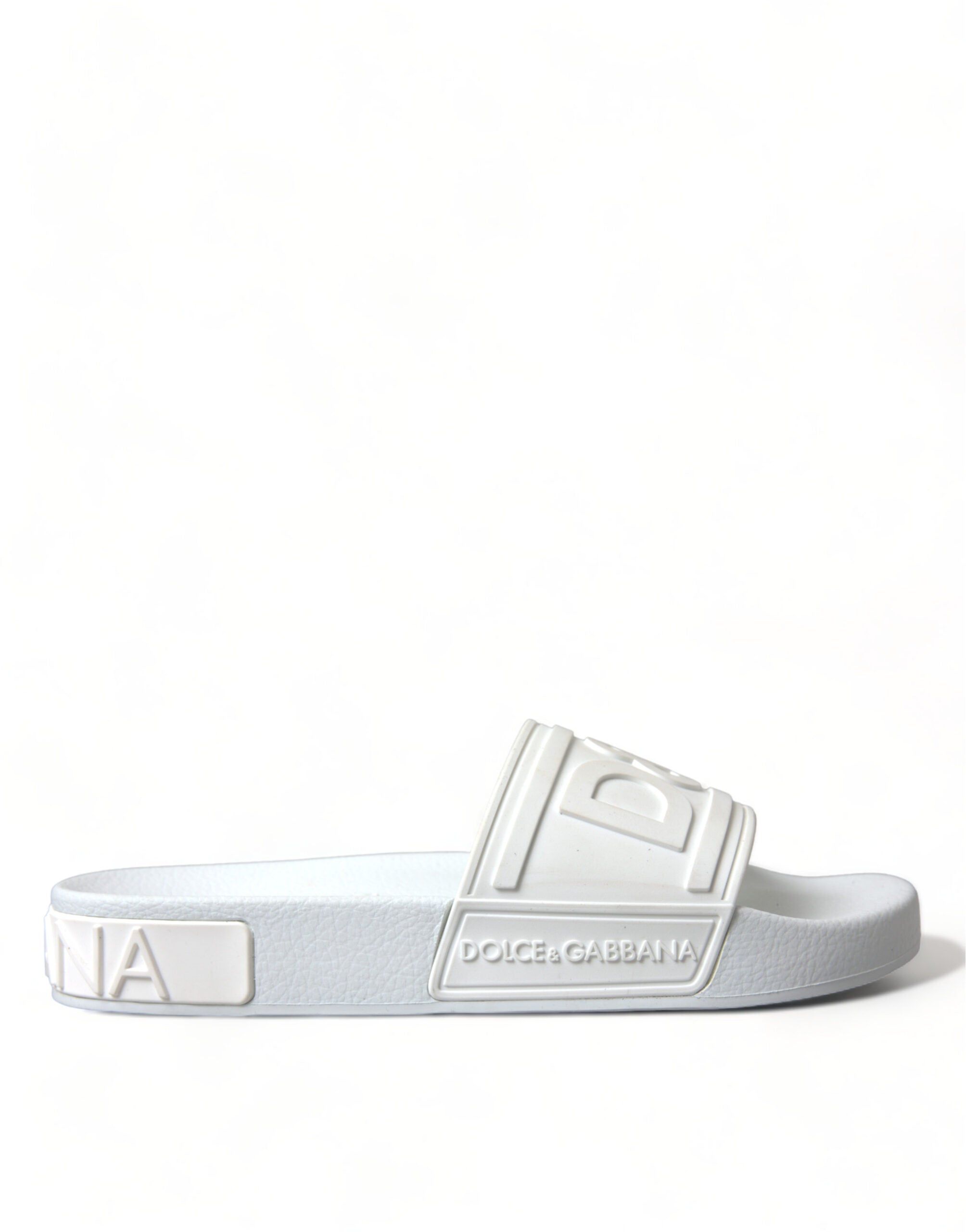 Dolce & Gabbana Elegant Logo White Slides