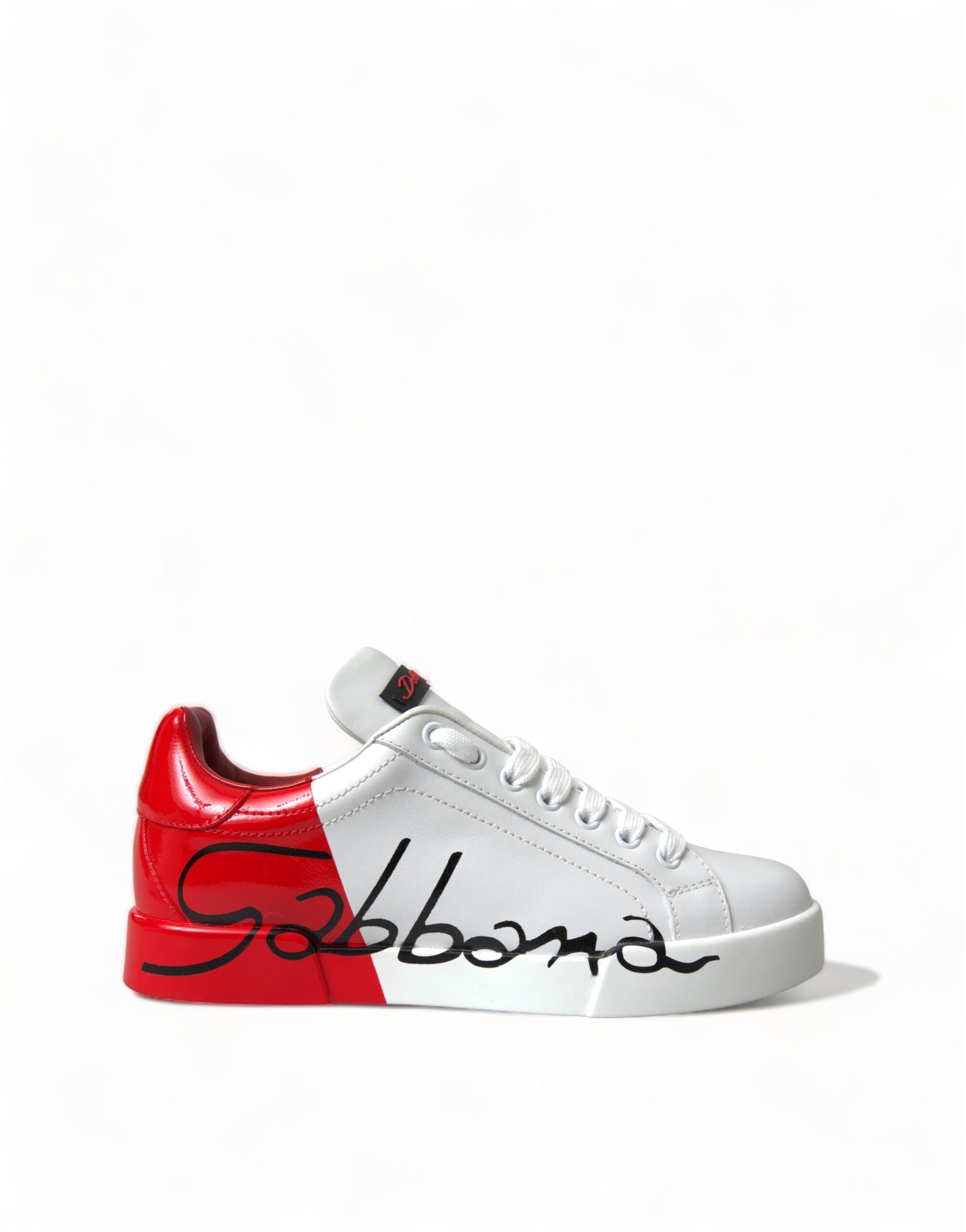 Dolce & Gabbana Elegant Leather Portofino White Sneakers