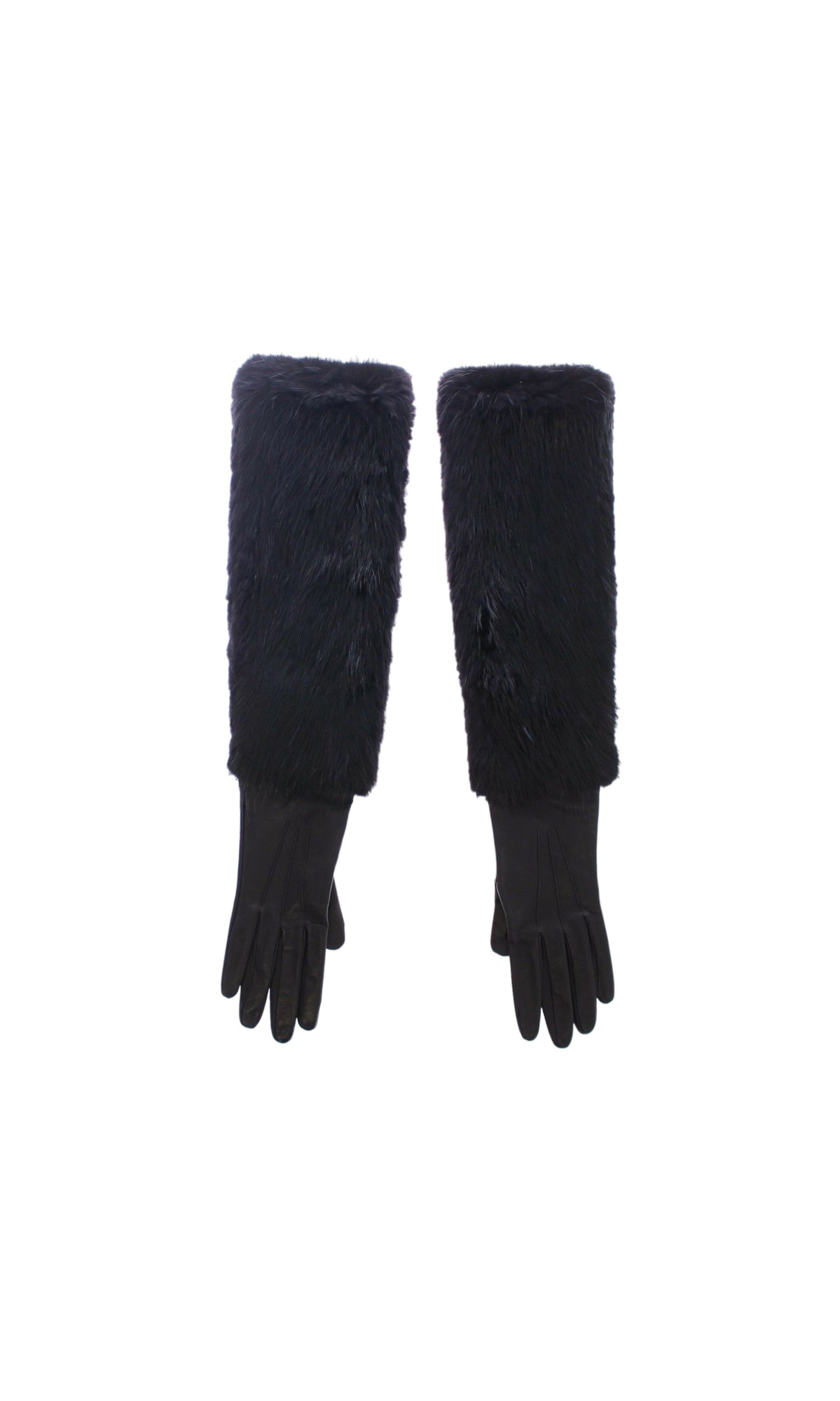 Dolce & Gabbana Elegant Elbow Length Leather Gloves
