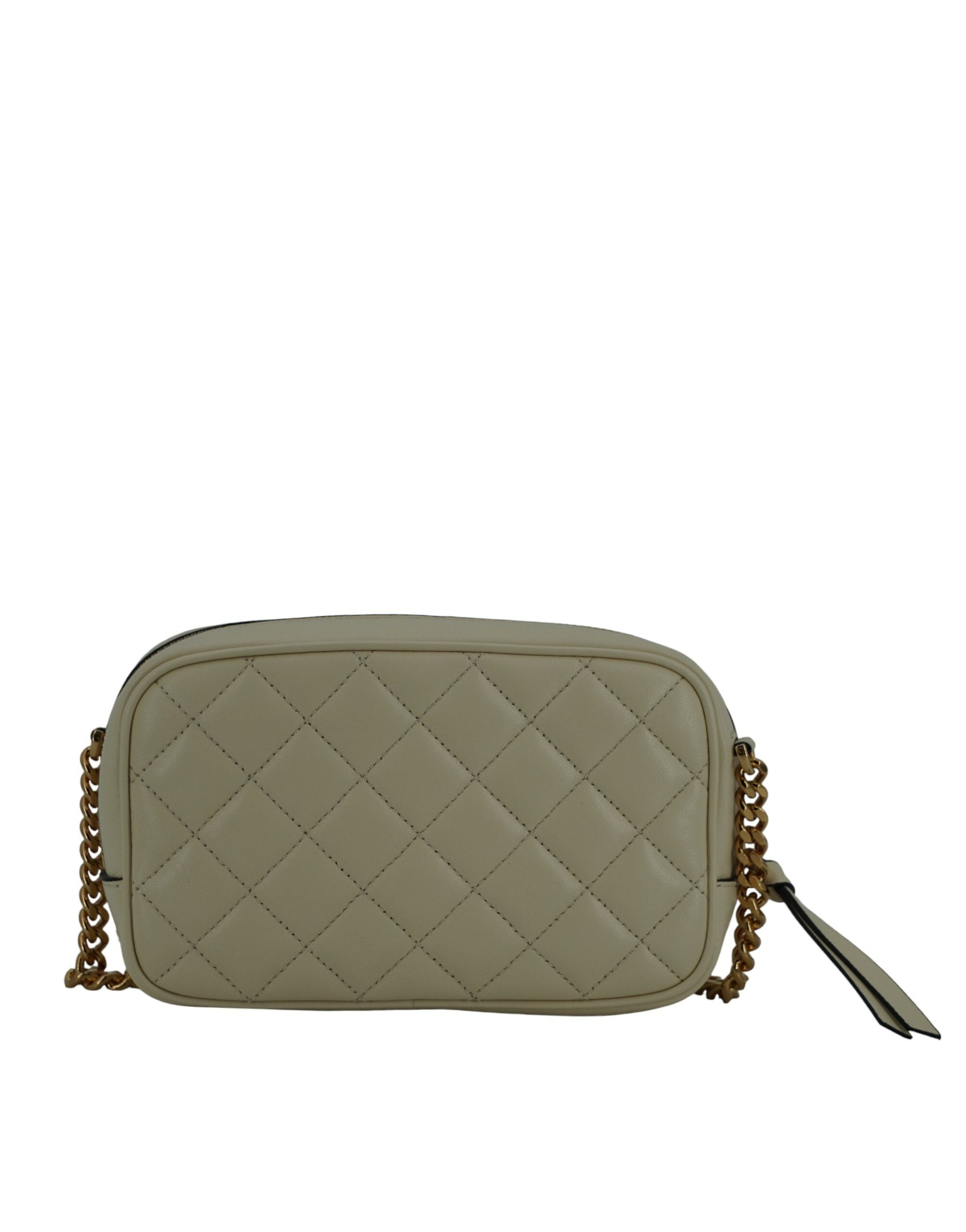 Versace Elegant Lamb Leather Camera White Bag