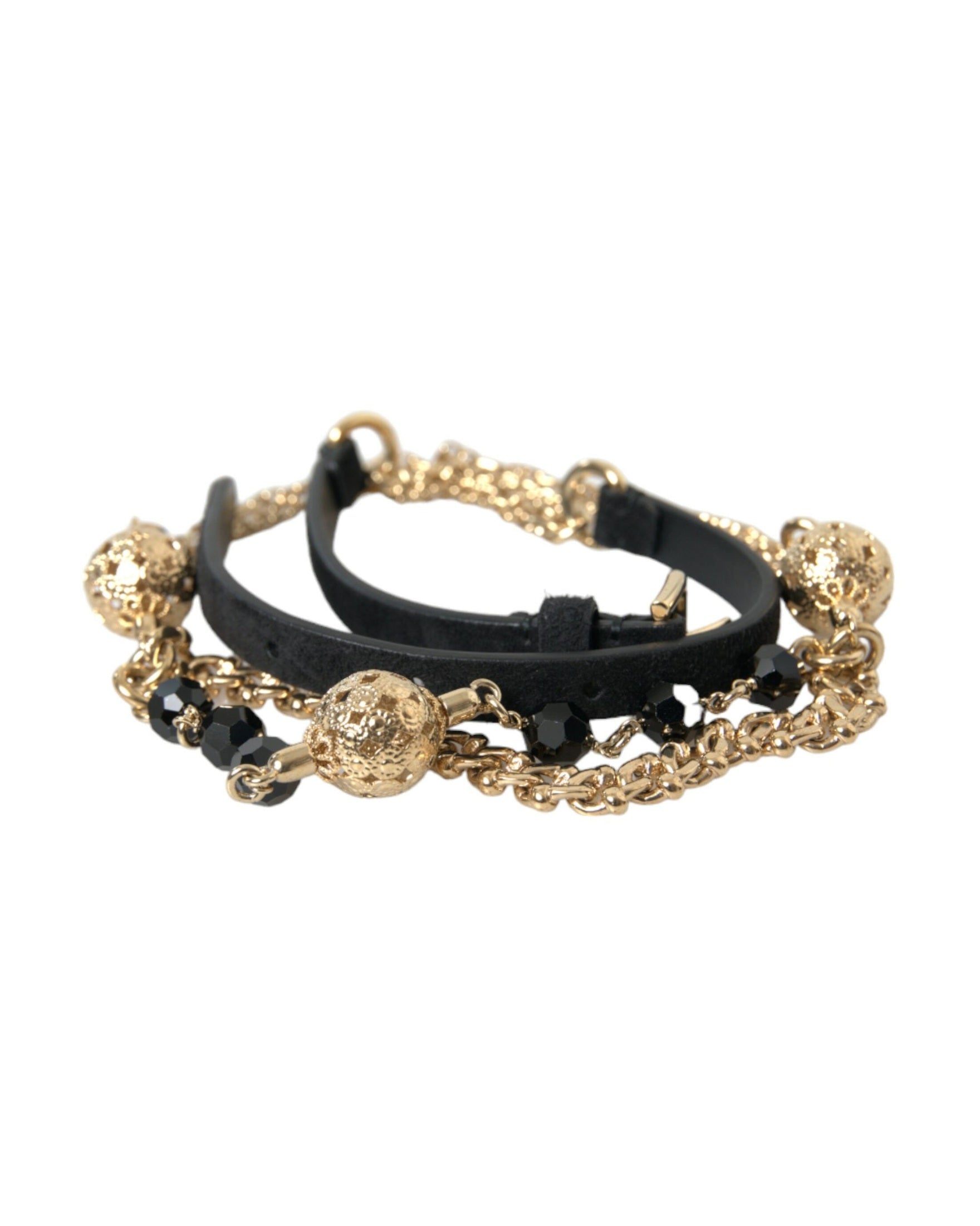 Dolce & Gabbana Elegant Crystal Bounce Leather Waist Belt Glam Steals
