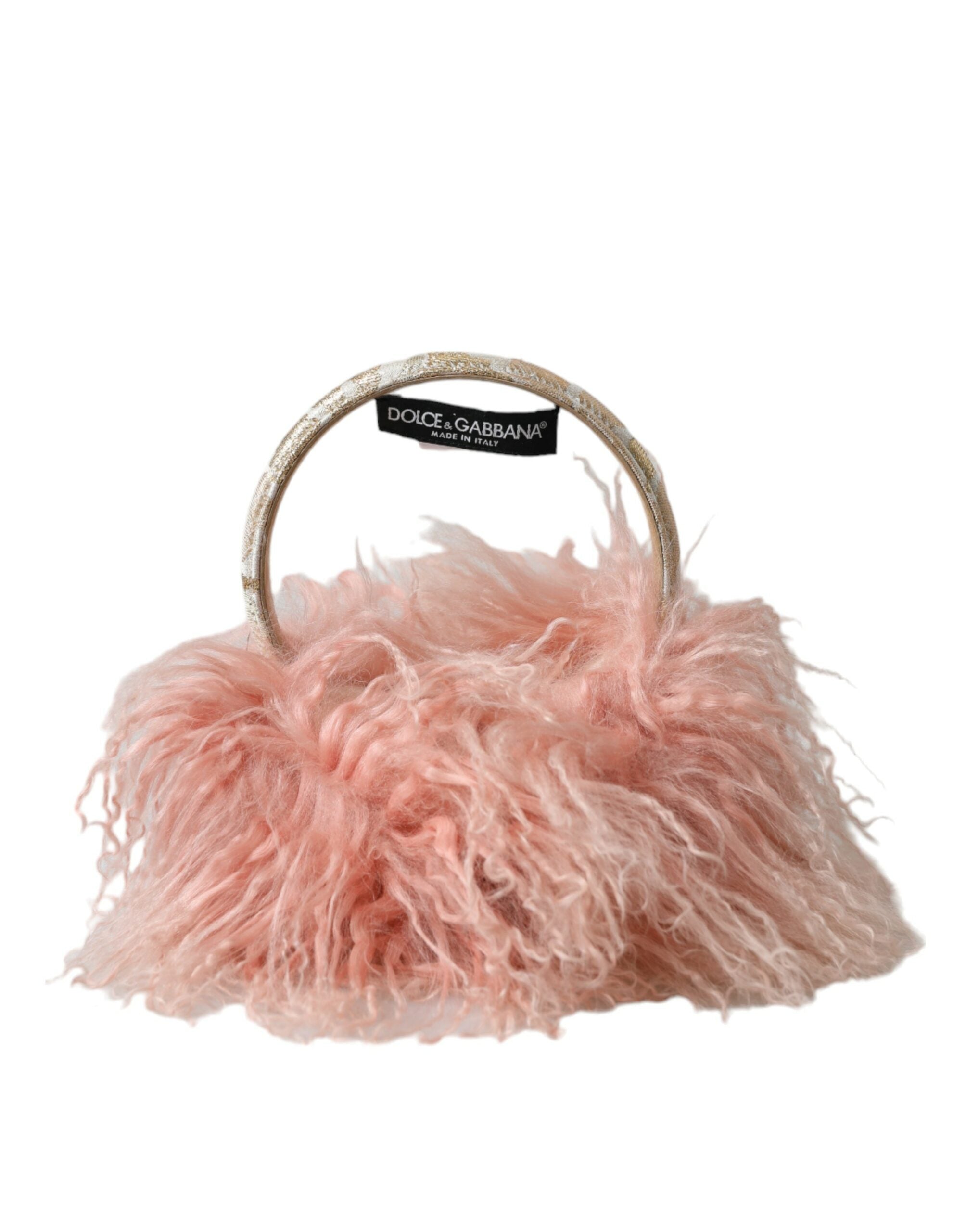 Dolce & Gabbana Elegant Fur Earmuffs - Winter Chic Pink Accessory