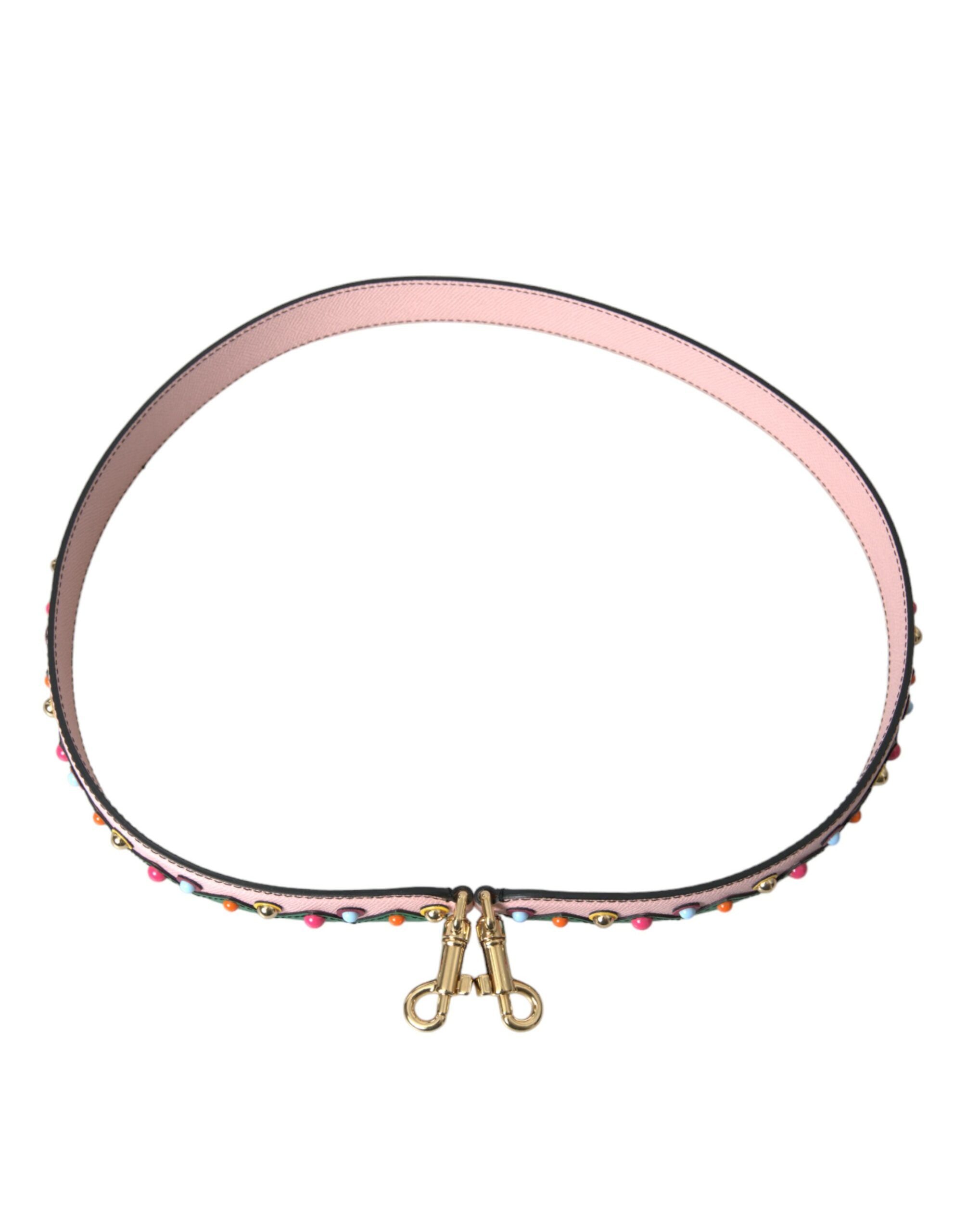 Dolce & Gabbana Leather Handbag Accessory Shoulder Pink Strap