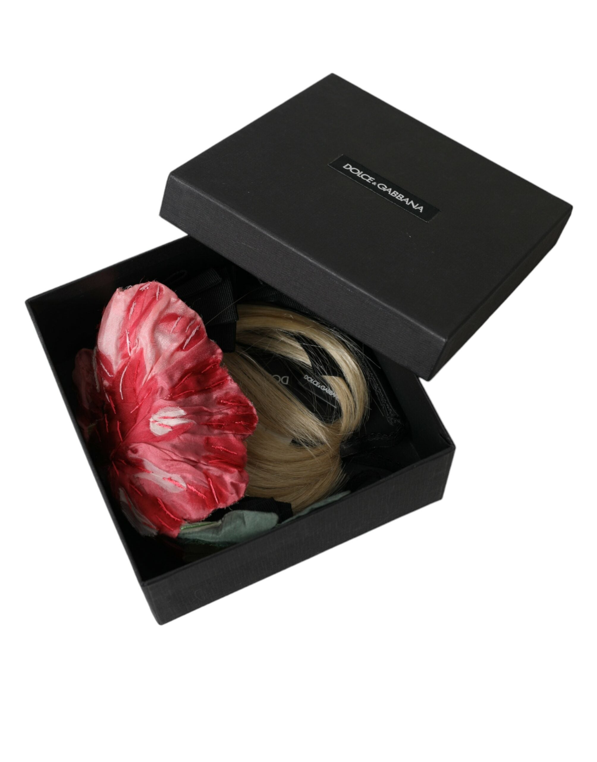 Dolce & Gabbana Viscose Hair Parrucchiera Headband Black White Diadem
