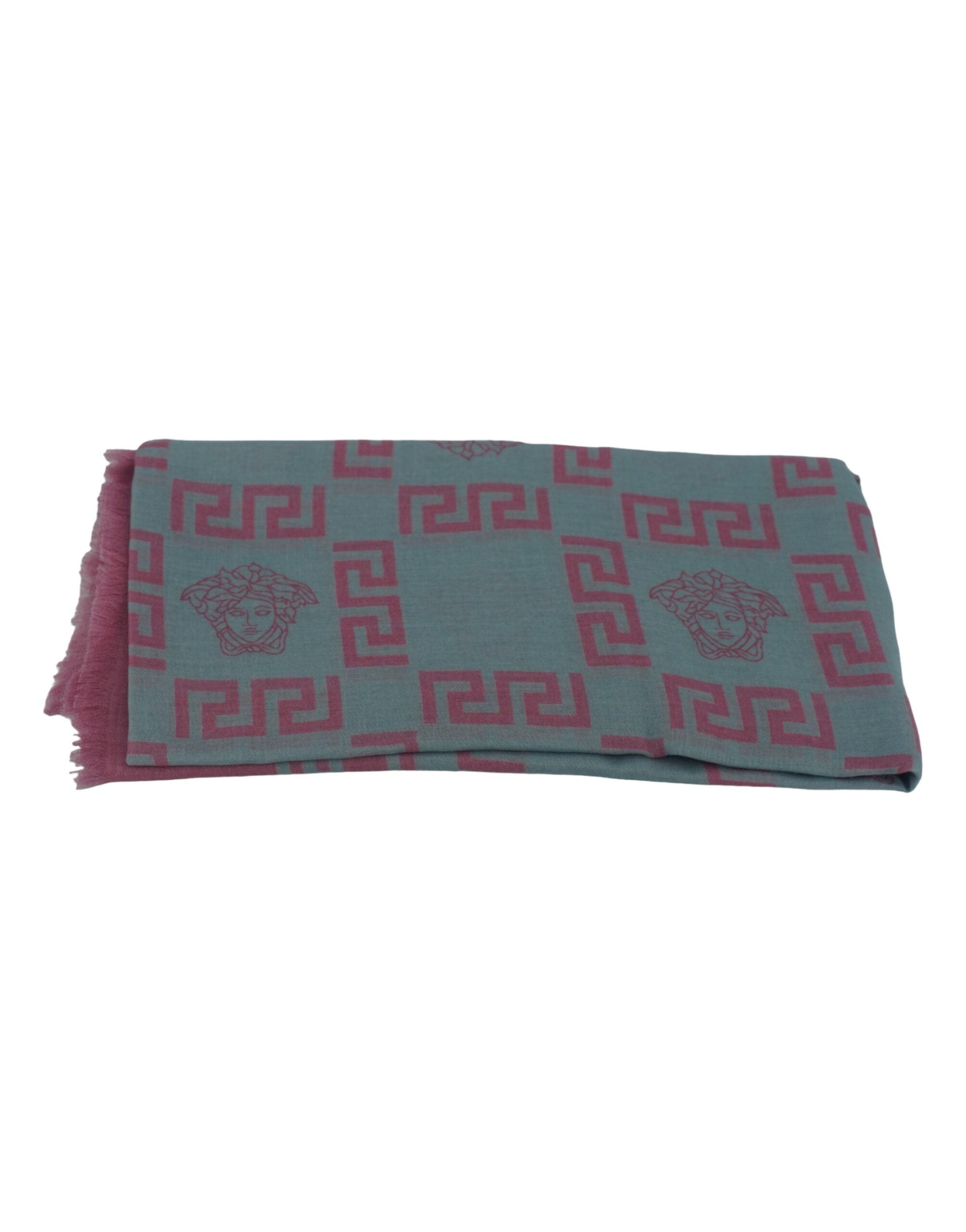 Versace Light Md And Cashmare Medusa Pink Scarf