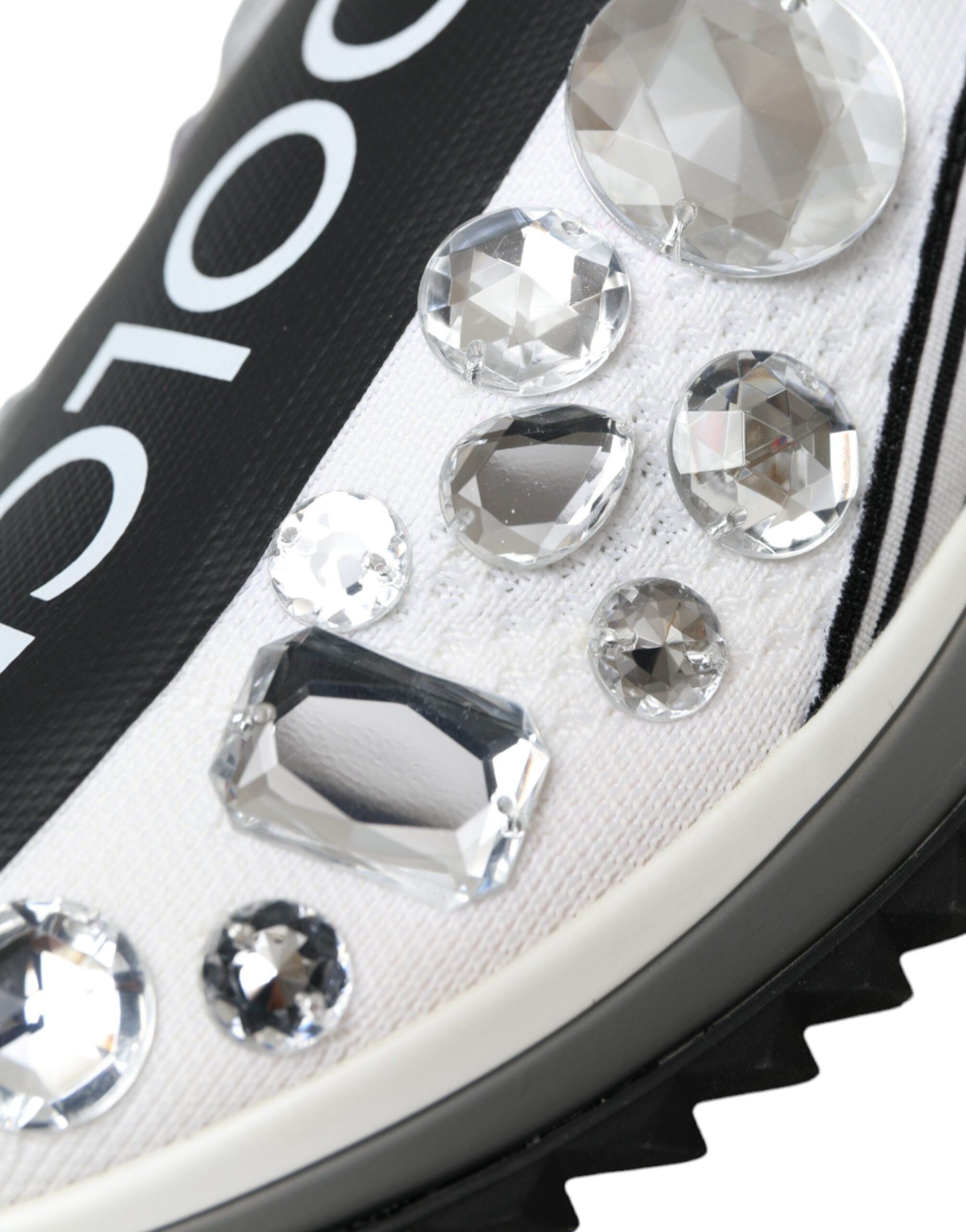 Dolce & Gabbana White Sorrento Crystals Sneakers Shoes Glam Steals