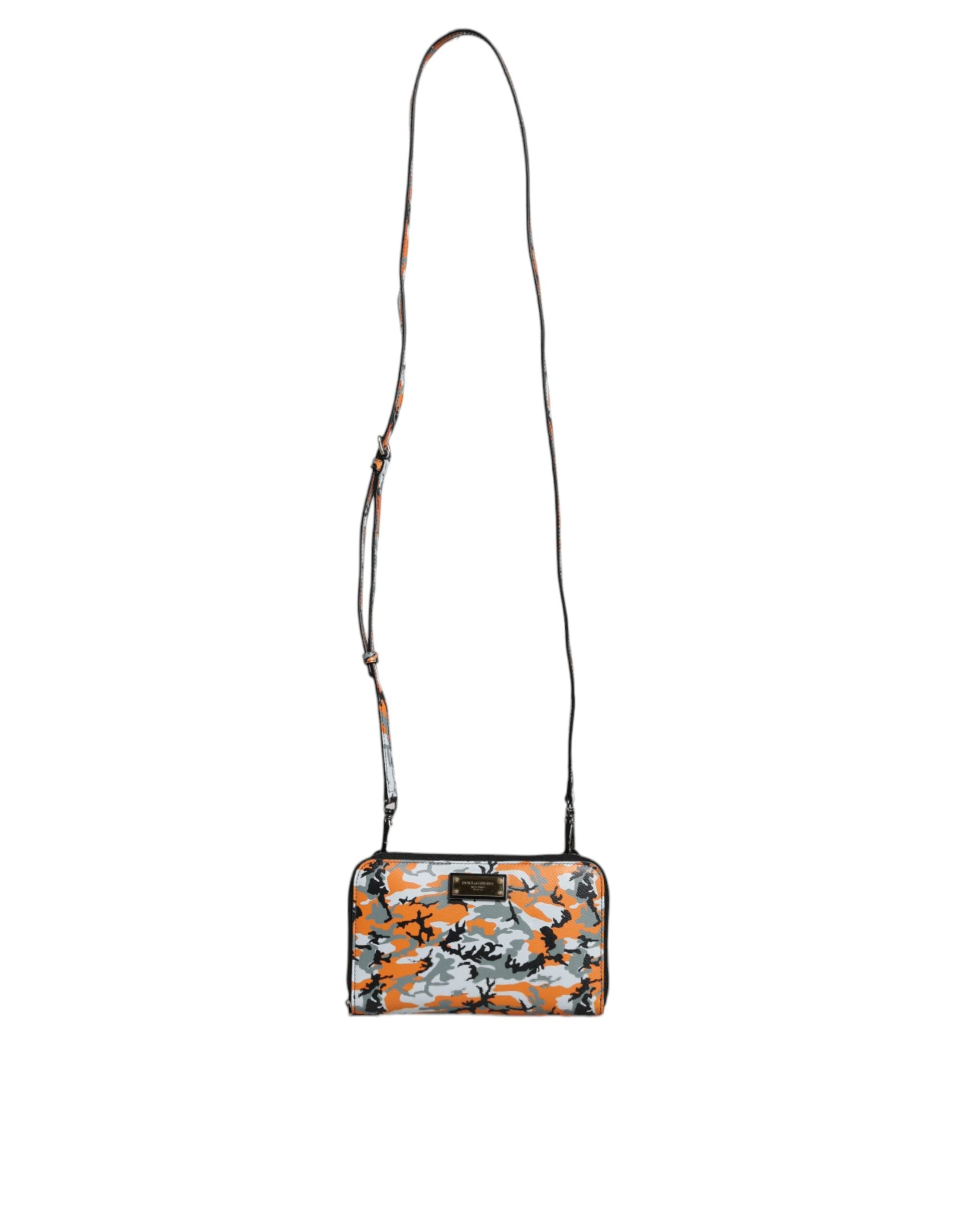 Dolce & Gabbana Camouflage Leather Purse Cross Body Multicolor Bag