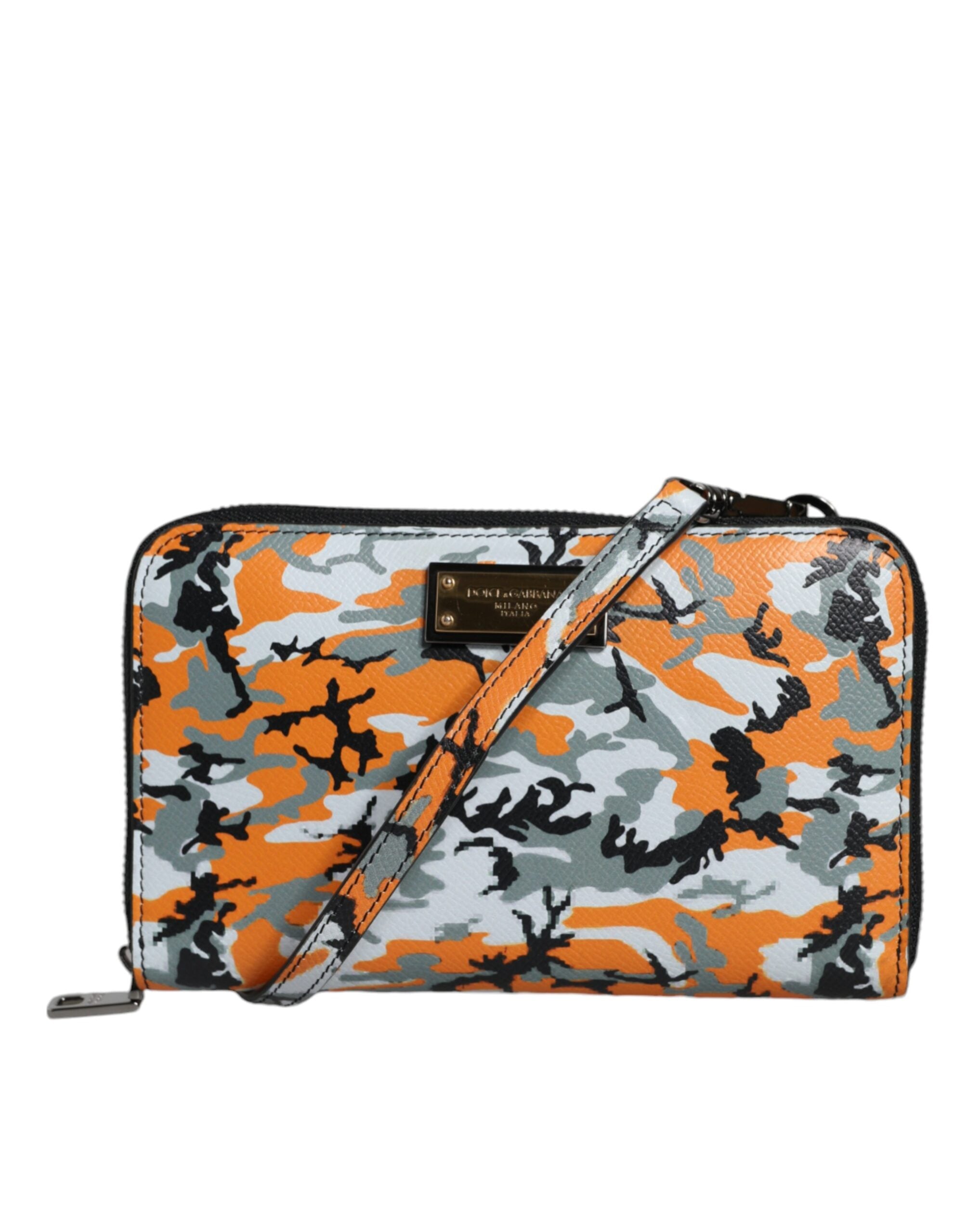 Dolce & Gabbana Camouflage Leather Purse Cross Body Multicolor Bag