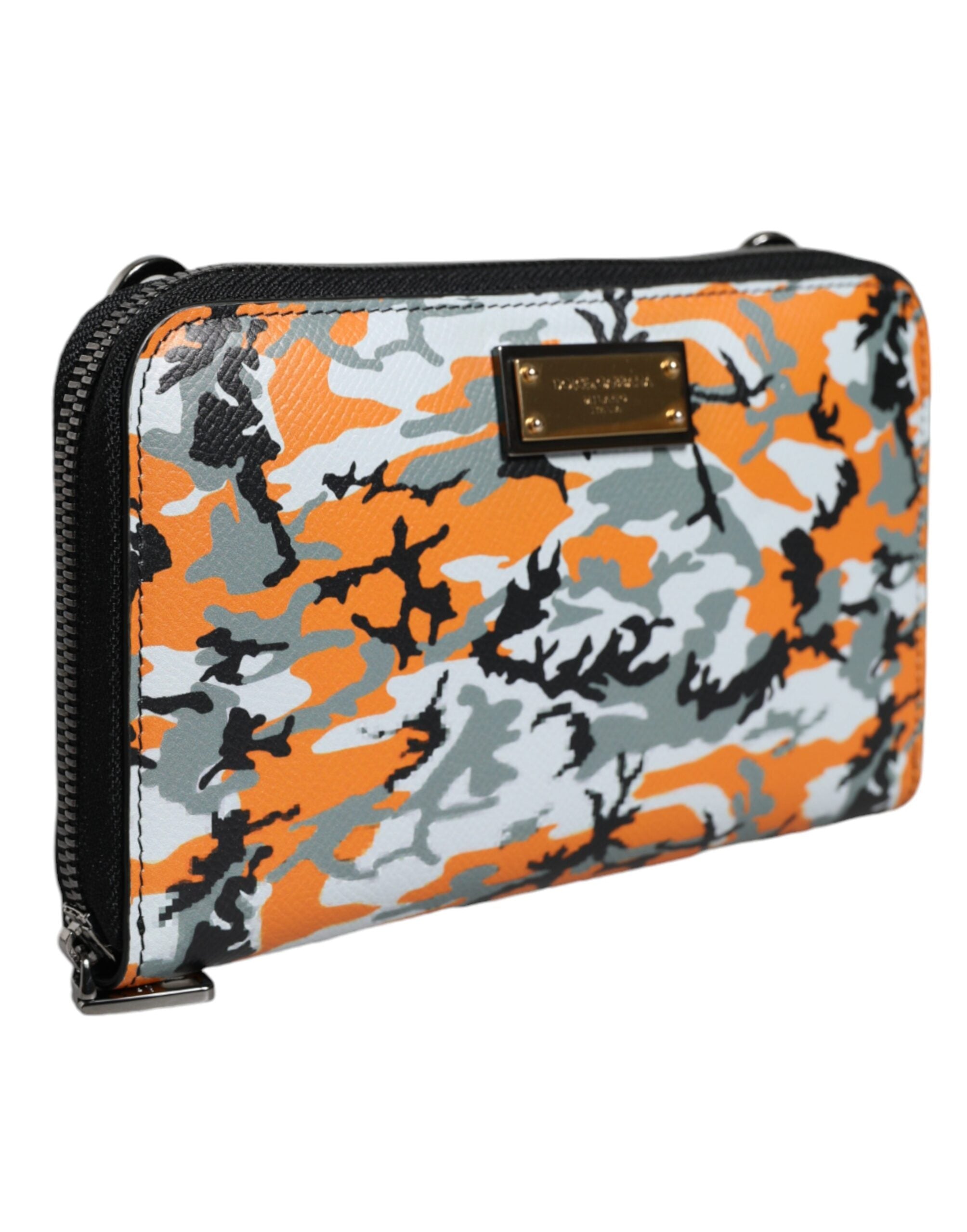Dolce & Gabbana Camouflage Leather Purse Cross Body Multicolor Bag