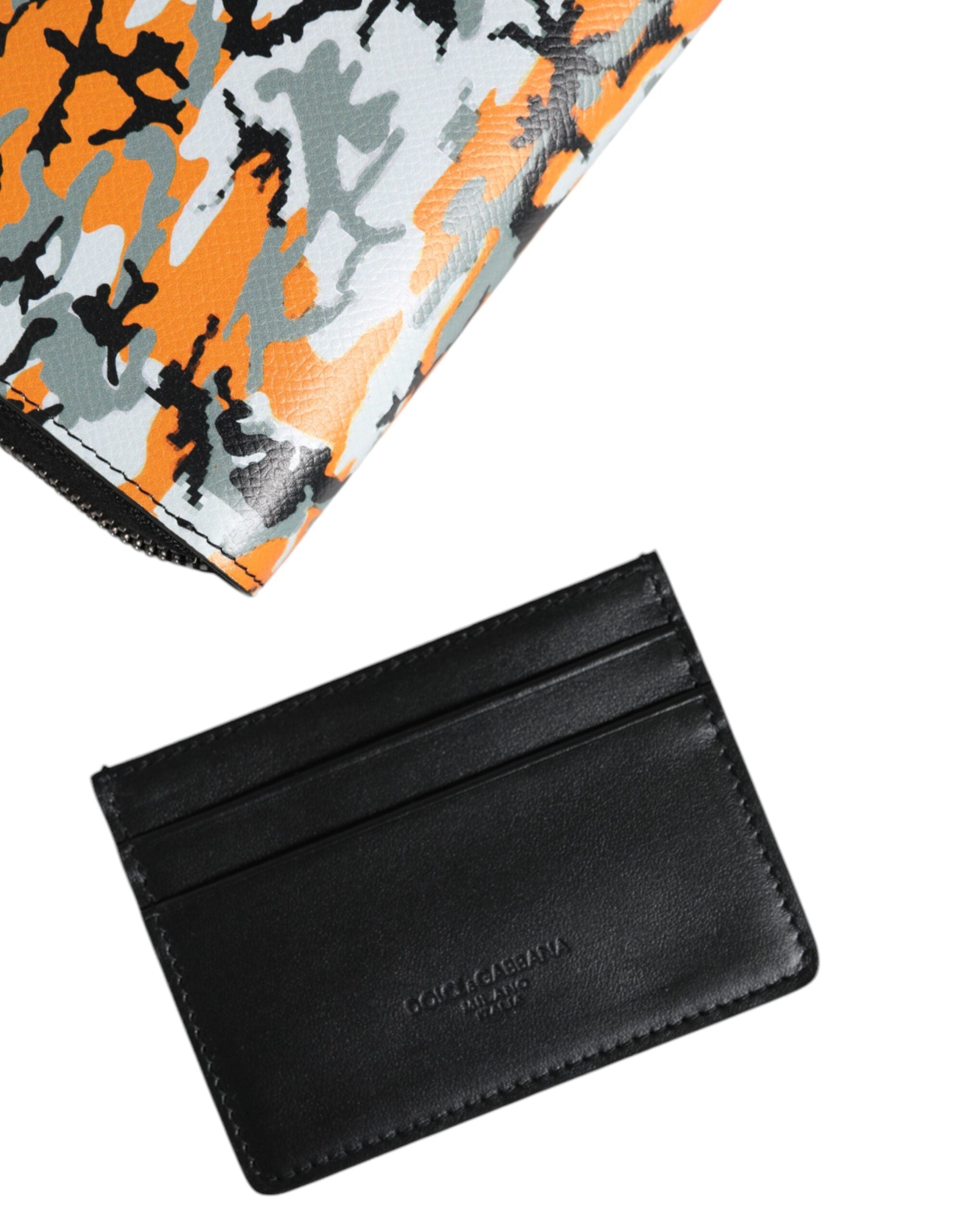 Dolce & Gabbana Camouflage Leather Purse Cross Body Multicolor Bag