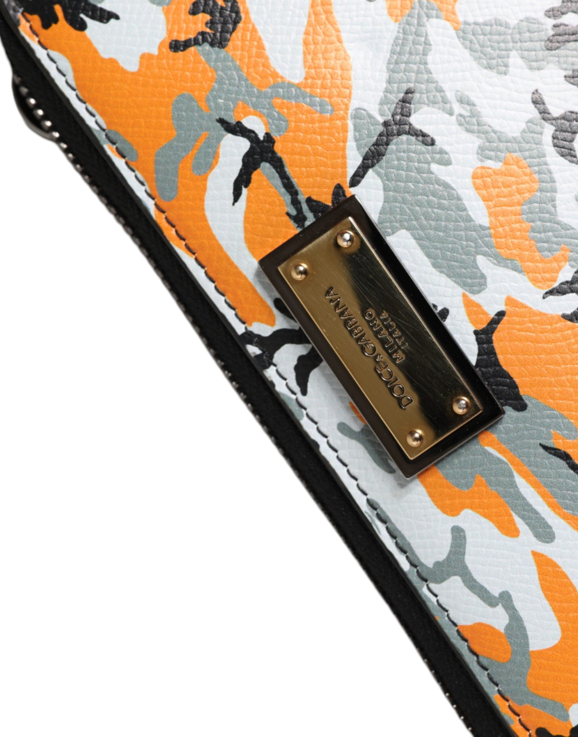 Dolce & Gabbana Camouflage Leather Purse Cross Body Multicolor Bag