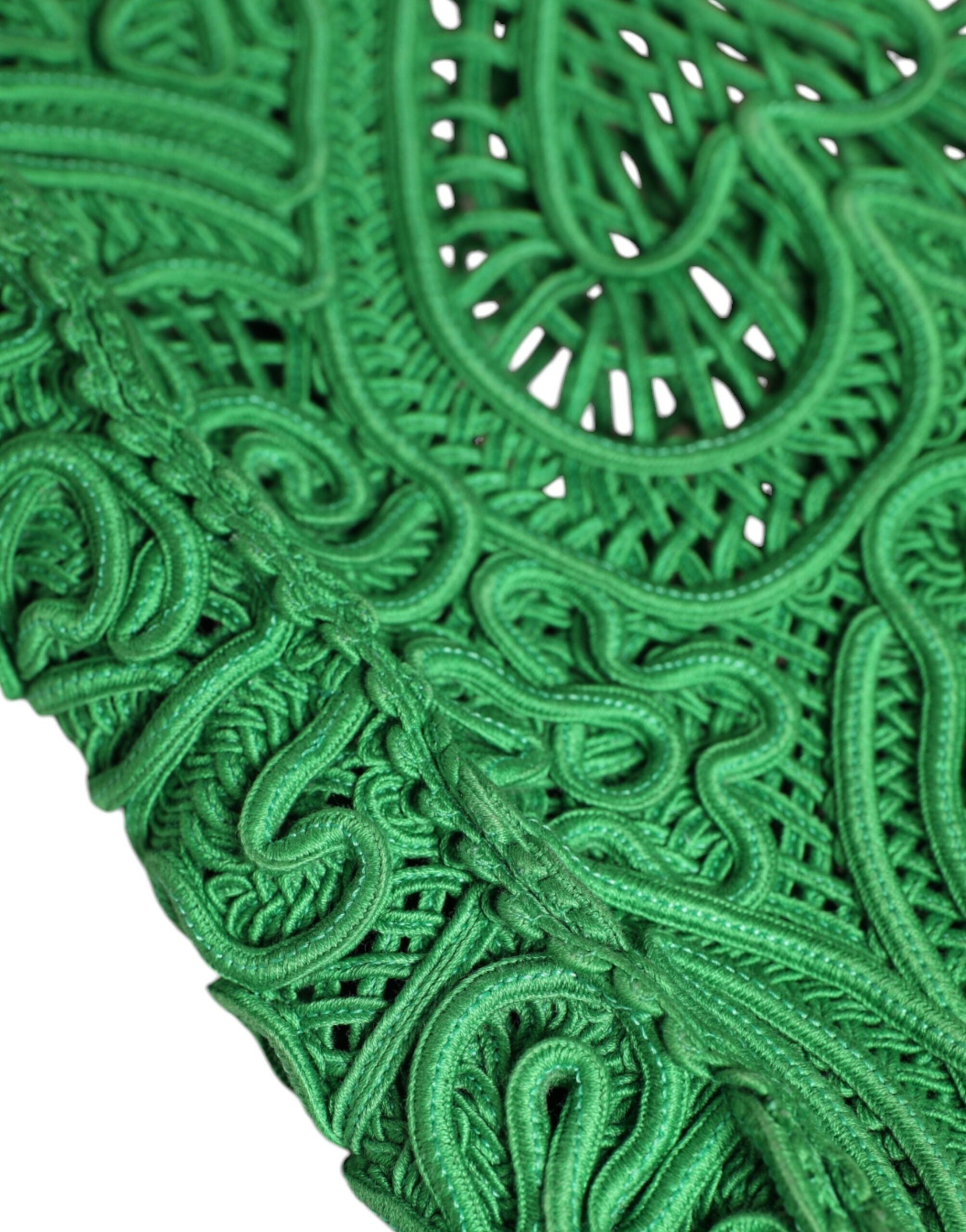Dolce & Gabbana Small Cordonetto Lace Beatrice Tote Green Bag