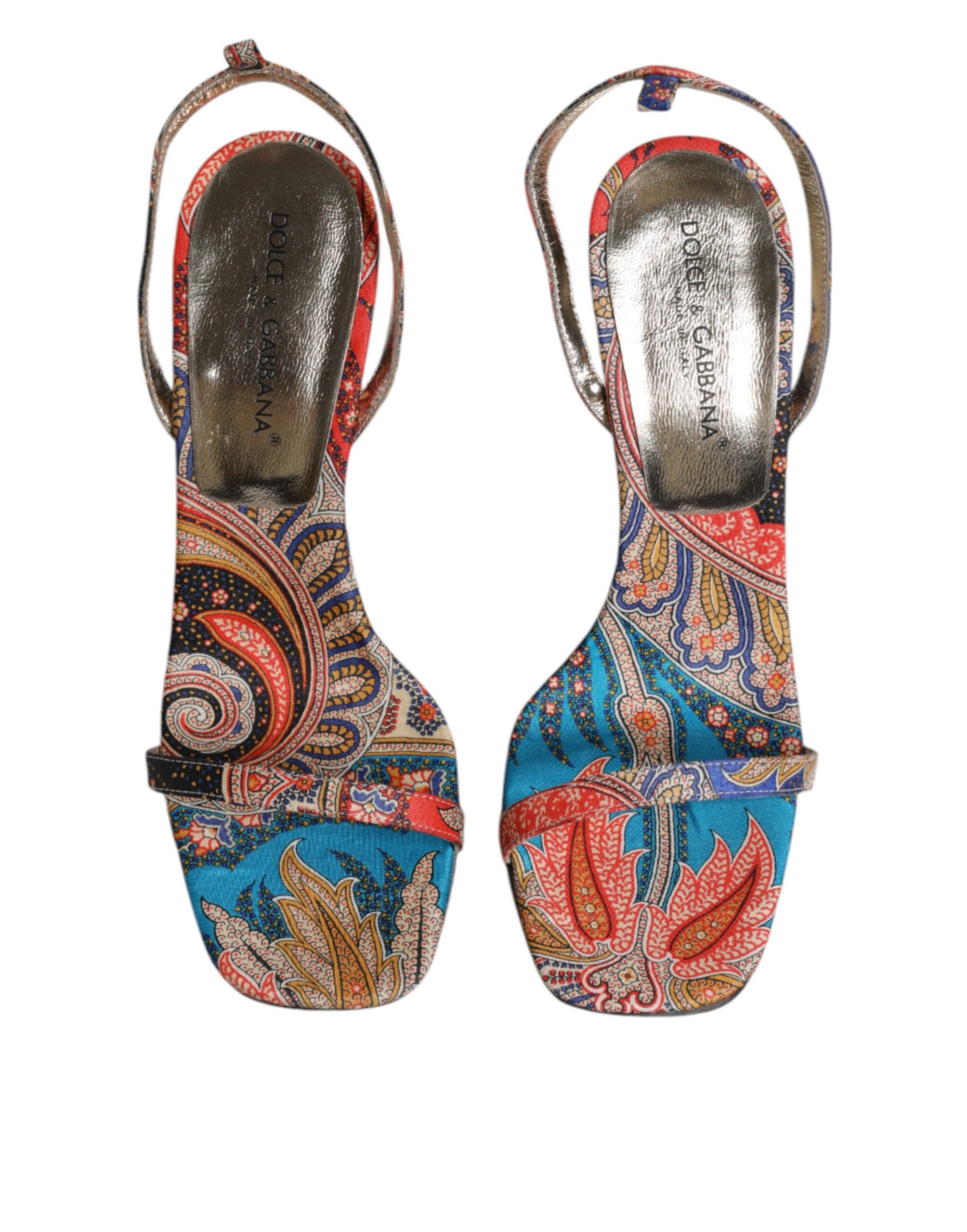 Dolce & Gabbana Multicolor Floral High Heels Sandals Shoes - Heels - For Women - GlamSteals