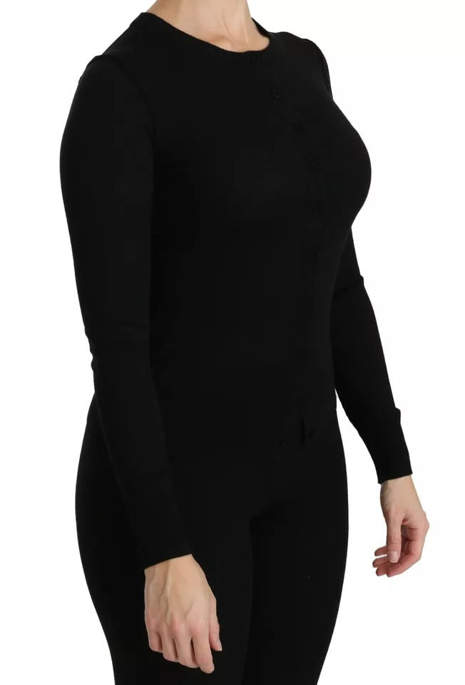 Dolce & Gabbana Black Wool Blouse