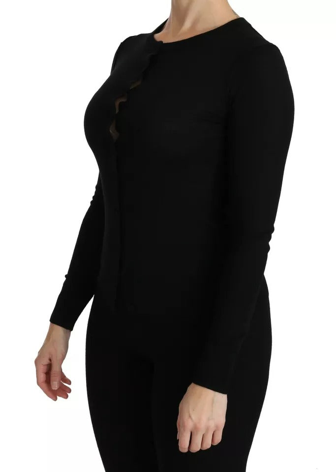 Dolce & Gabbana Black Wool Blouse