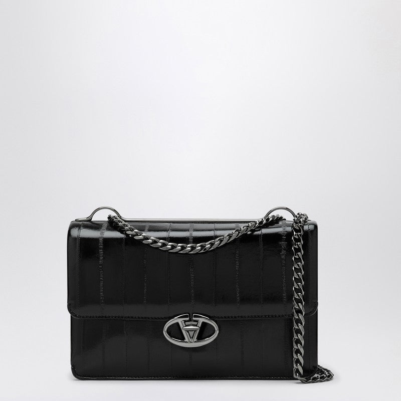Valentino Black Garavani Vlogo Medium Shoulder Bag Glam Steals