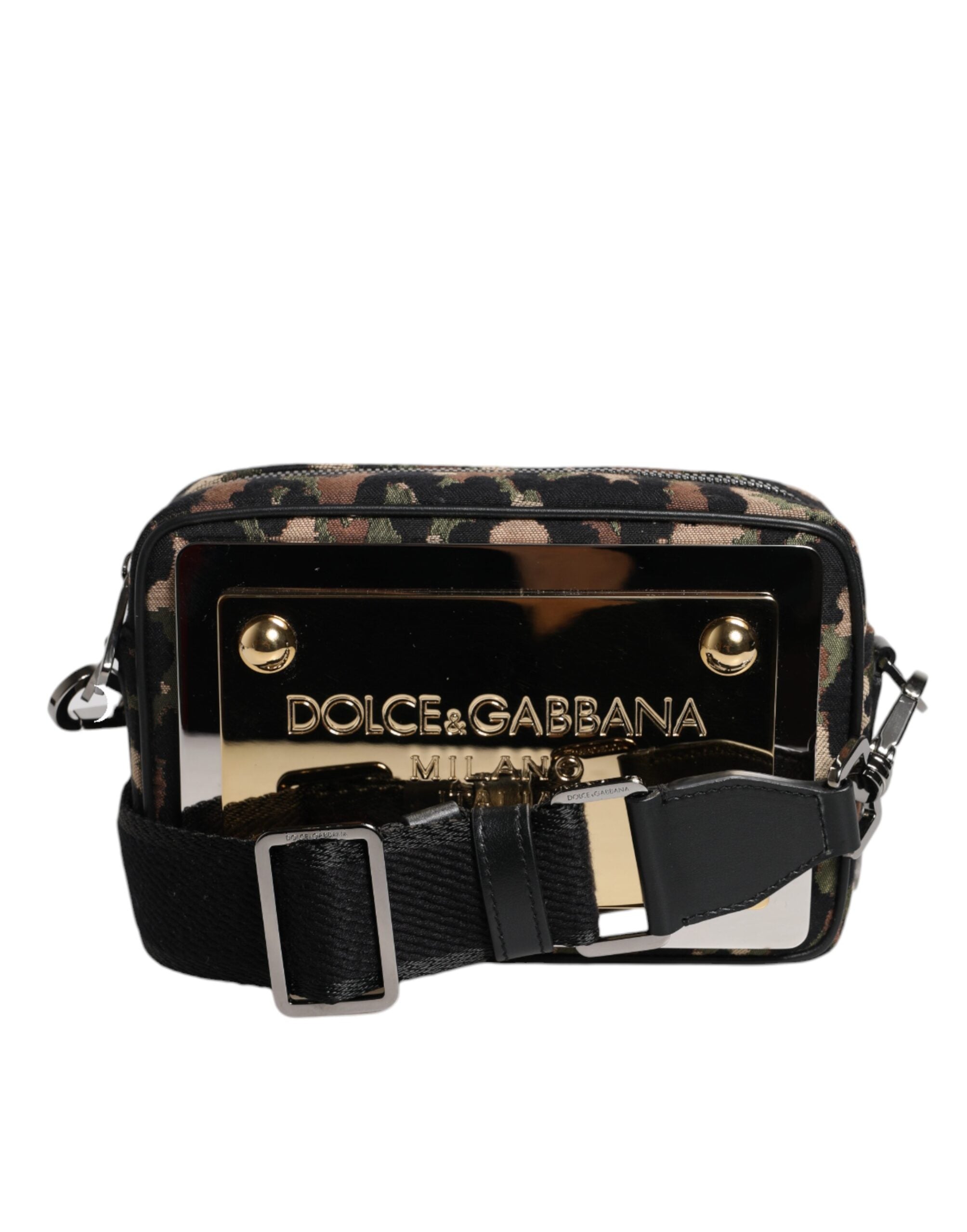 Dolce & Gabbana Leopard Jacquard Dg Logo Crossbody Multicolor Bag