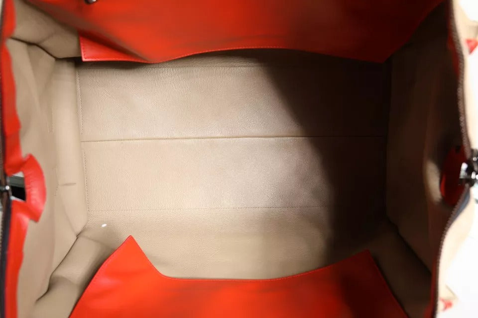 Dolce & Gabbana Suede Leather Top Handle Duffle Beige Bag