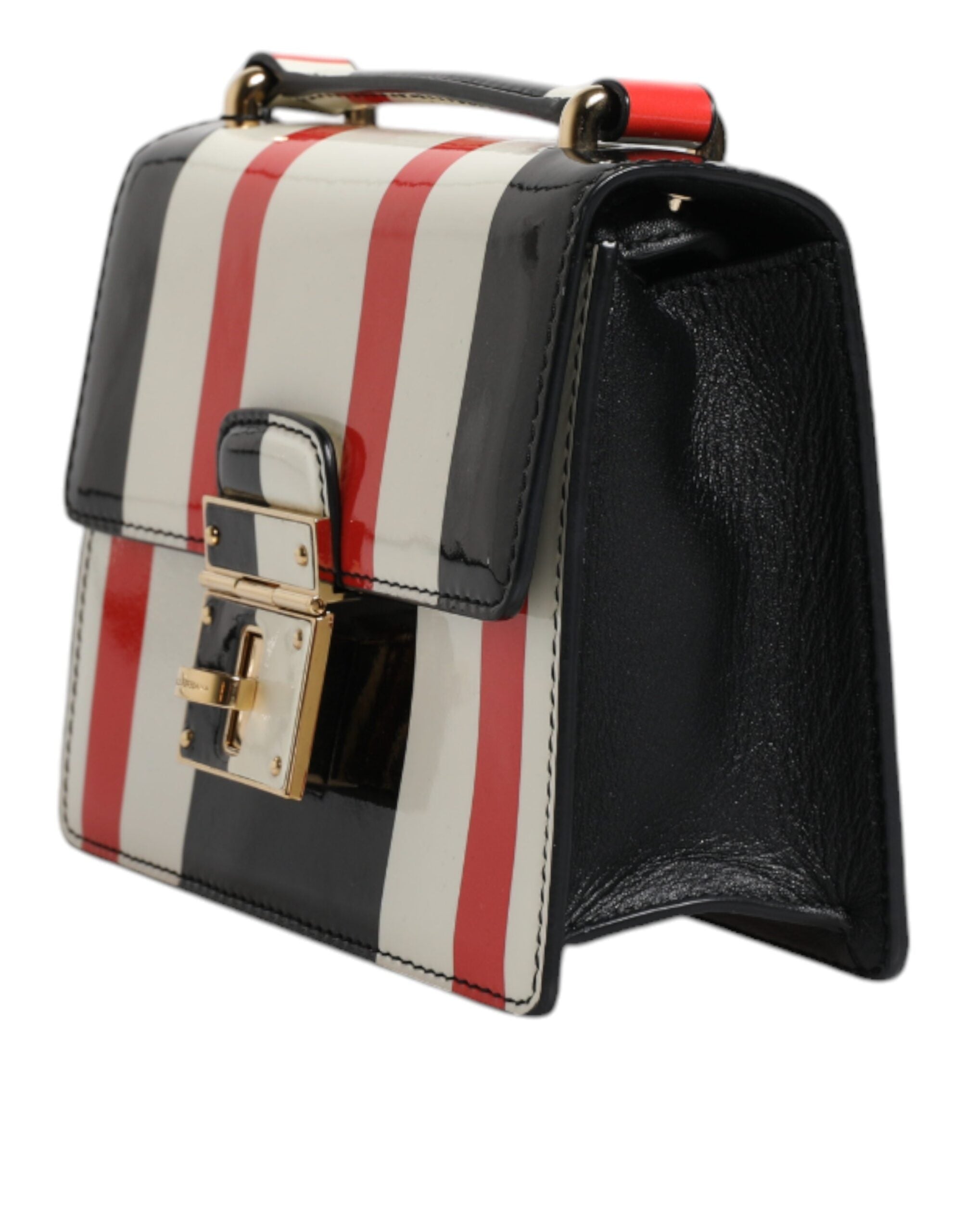 Dolce & Gabbana Stripes Leather Crossbody Multicolor Bag