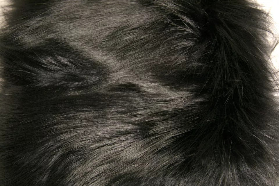 Dolce & Gabbana Fur Shoulder Collar Wrap Shawl Black Scarf